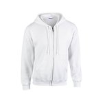 Hoodie Blanc à Fermeture Éclair Gildan® - Famille