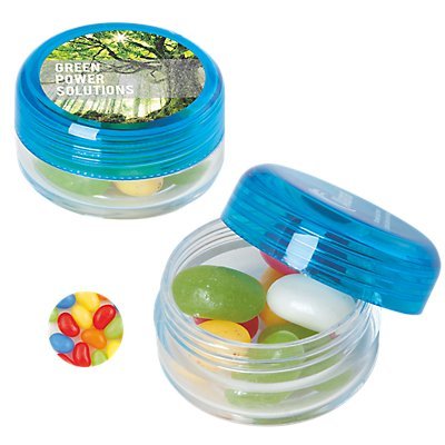 Runde Plastikdose mit Jelly Beans -Vollfarbdruck - Familie