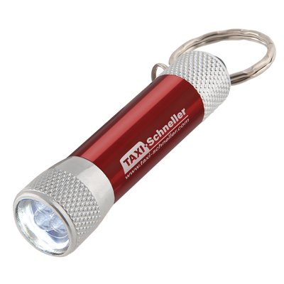 Schlüsselanhänger mit LED Lampe - Burgunderrot