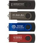 USB 4GB en métal avec finition en caoutchouc - Famille