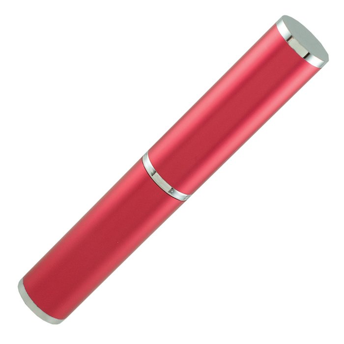 Tubo de caneta de metal vermelho com caixa - Vermelho
