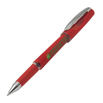 Stylo Gel Athos Soft Touch Logo Coloré - Noir