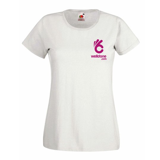 Fruit of the Loom Lady-Fit T-shirt White